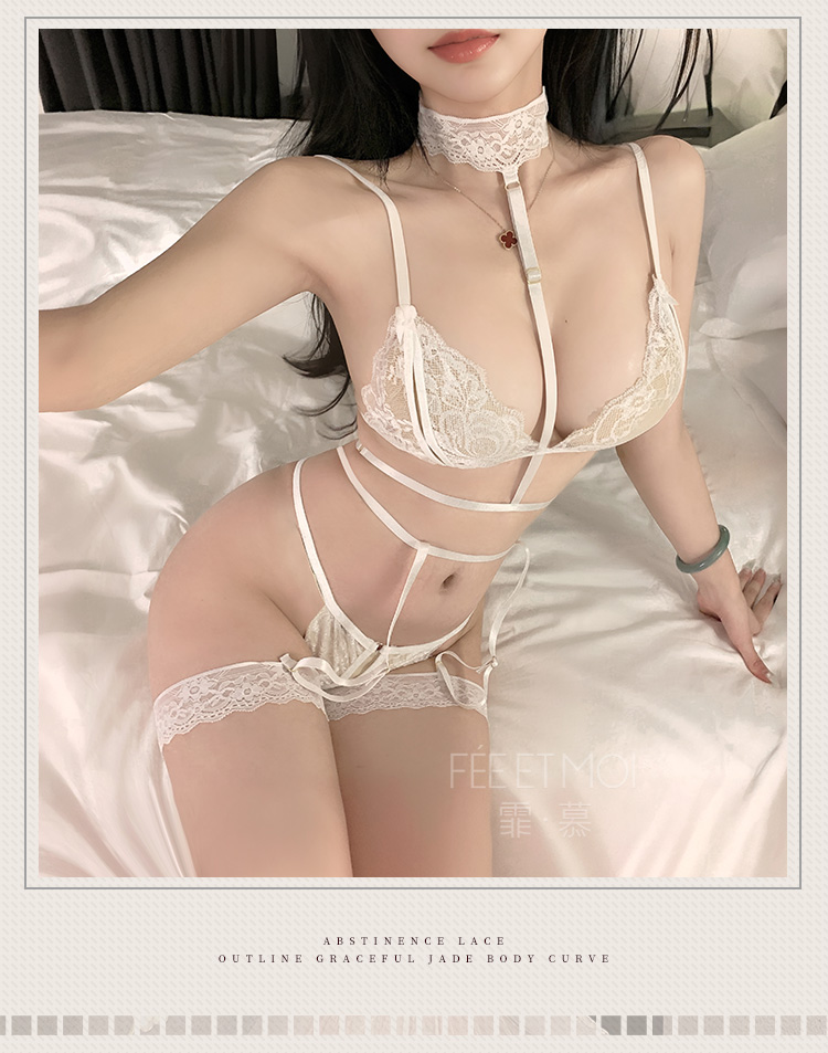 7622蕾丝连颈吊带腿环套装(图3)