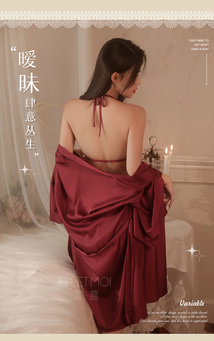 6573吊带蝴蝶含胸垫睡裙套装(图11)