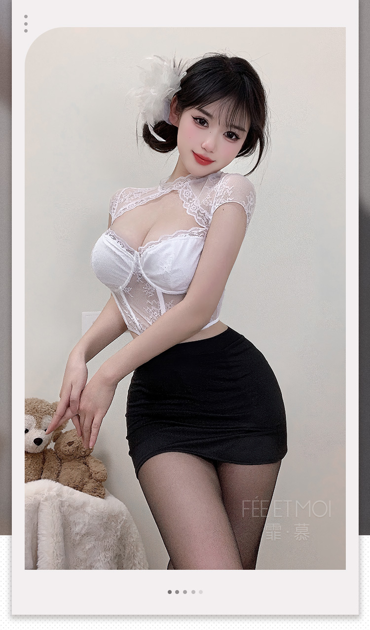 6157性感尤物蕾丝拼纱打底衫(图2)