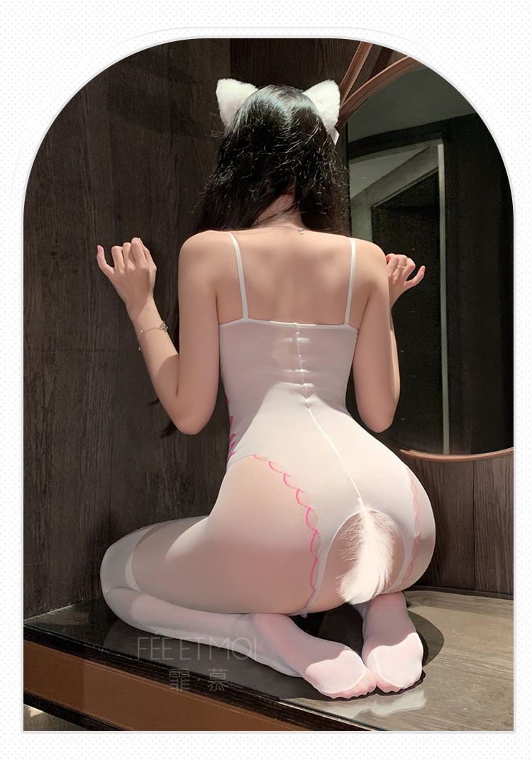 7566甜欲机车感开裆连身袜(图11)