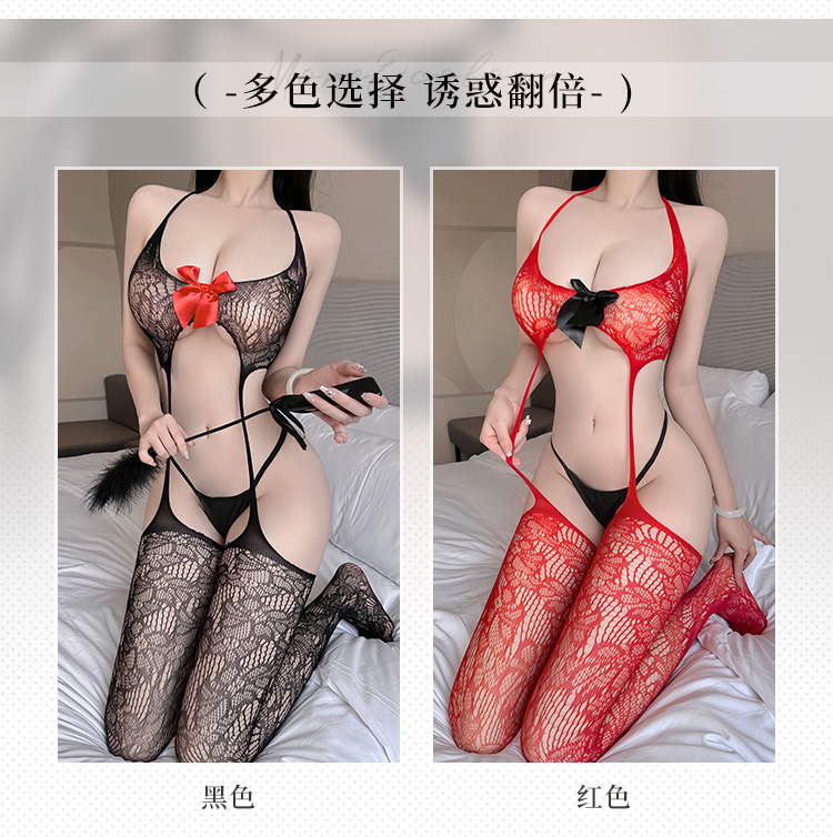 7569提花缀饰欲肌诱情连身袜(图4)