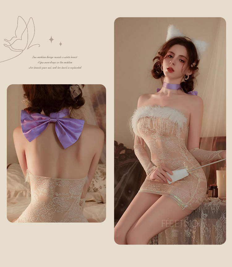 6197汤姆女友风透身蕾丝套装(图6)
