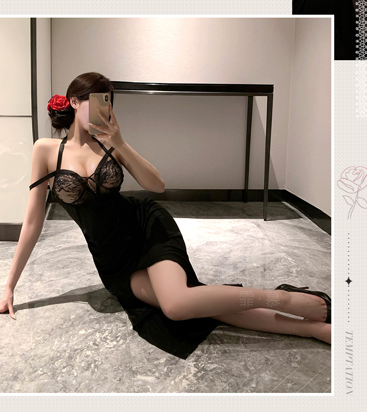 6521轻熟御姐风挂脖吊带长裙(图7)