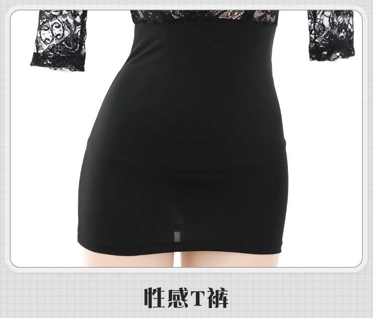 6757深V蕾丝性感包臀秘书裙(图25)