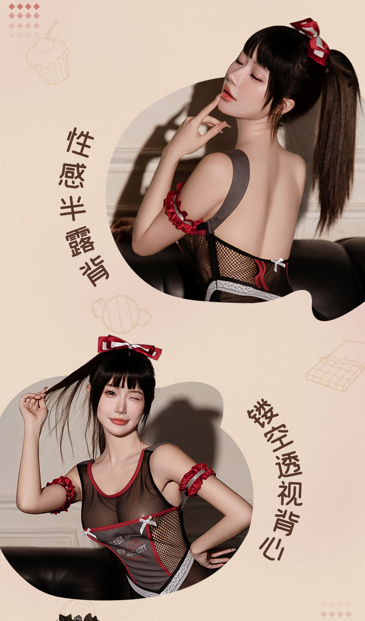 Q19活力啦啦队撞色拼接套装(图8)