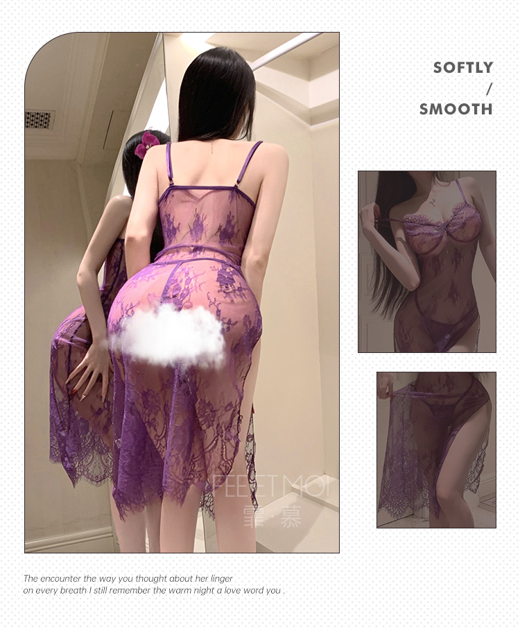 7868诱惑御姐系轻透盈身长裙(图8)