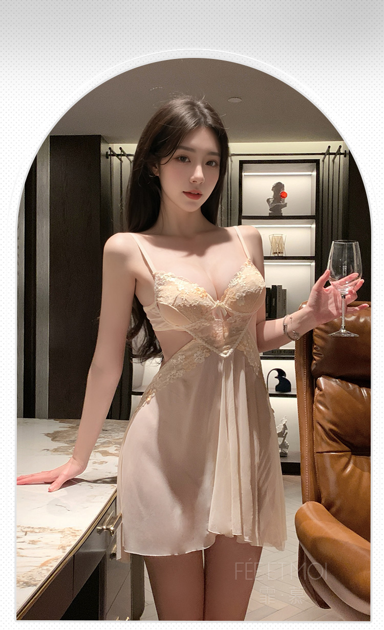 7877蜜桃春色纯欲私房风睡裙(图10)