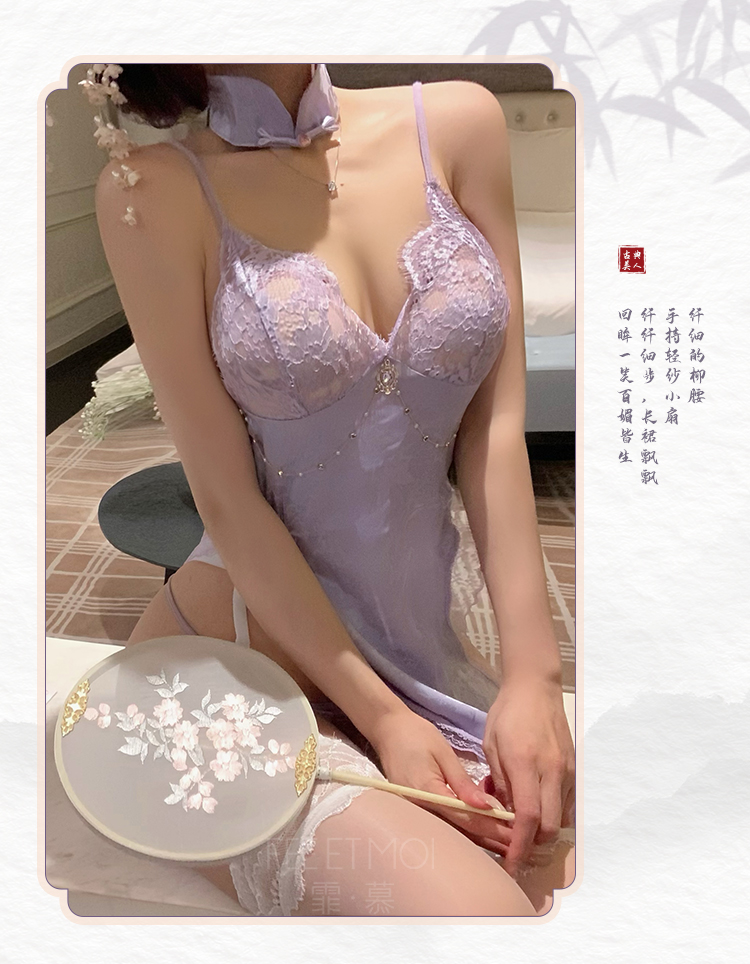 7876娇妻文学の透胸开衩睡裙(图14)
