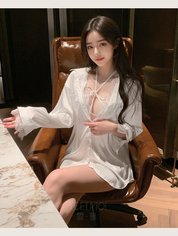 7855隐欲蕾丝衬衫套装(图9)