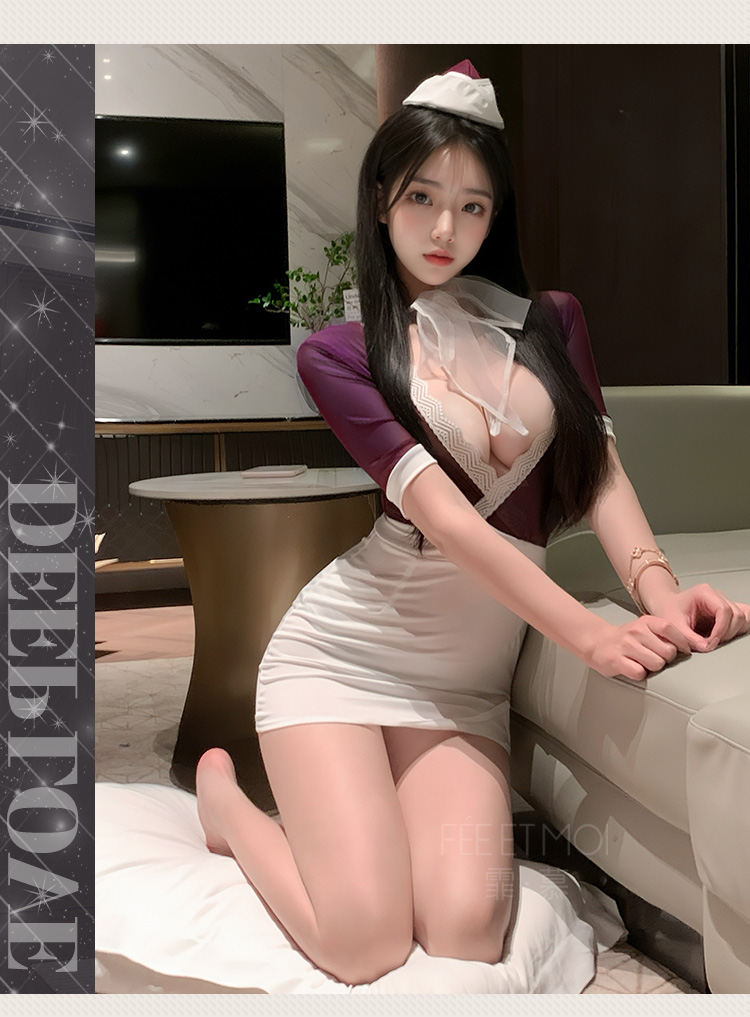 6401甜蜜航线深V包臀空姐装(图16)