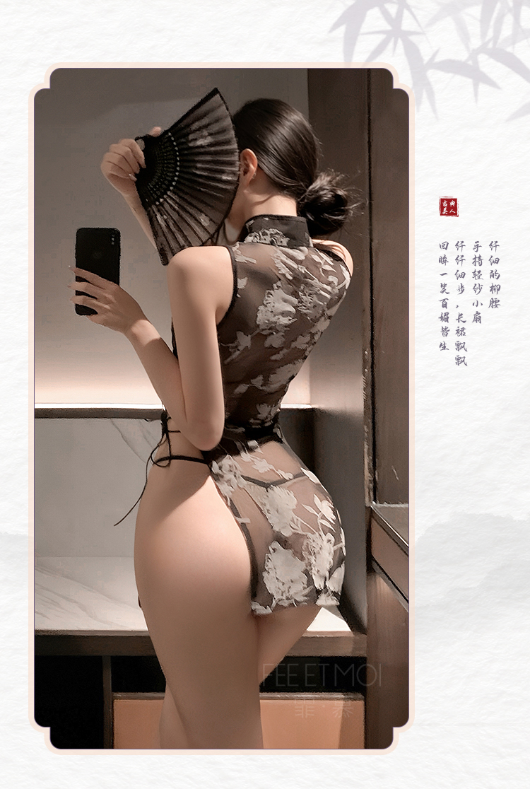 6721江南美人古风透视旗袍(图5)