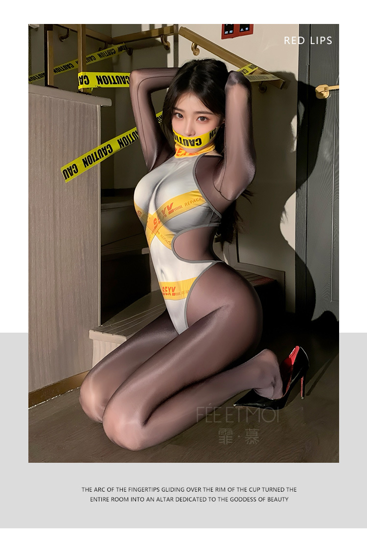 7041欧美风仿胶带捆绑连体衣(图9)