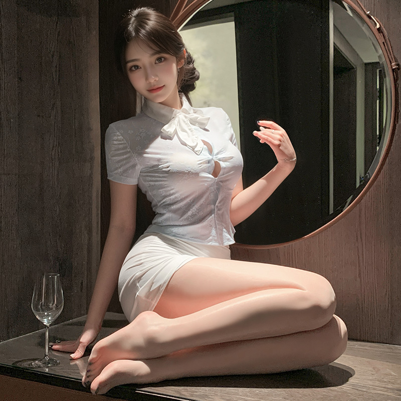 ZY06时尚韩风透肤俏秘书套装(图5)