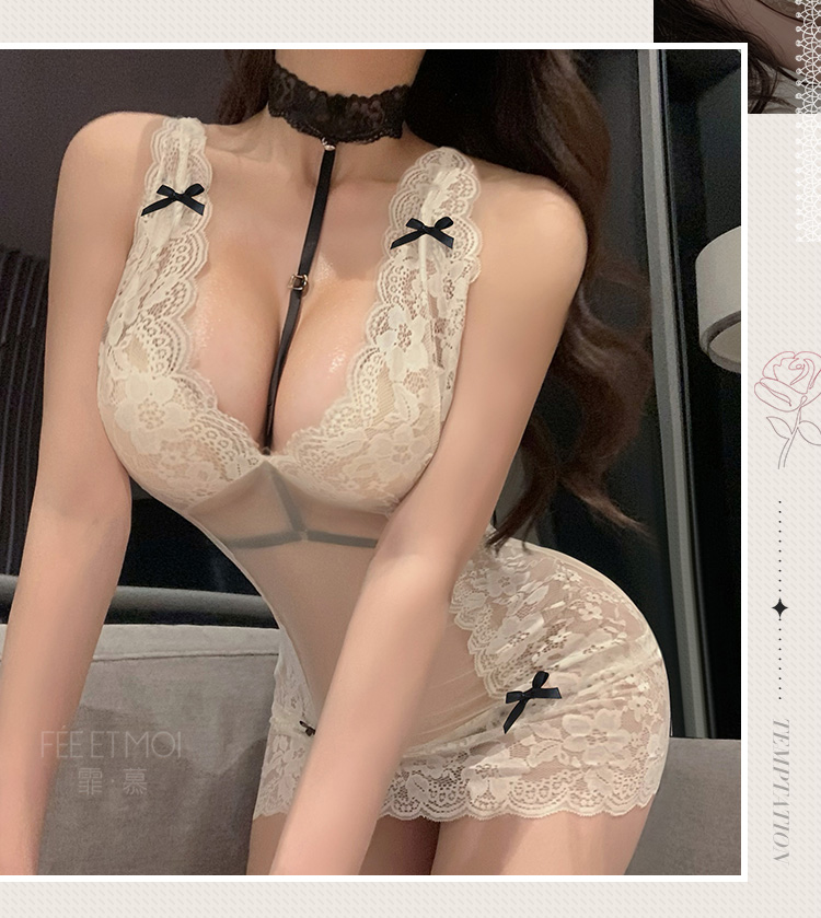 6108高阶尤物蕾丝透纱睡裙(图7)