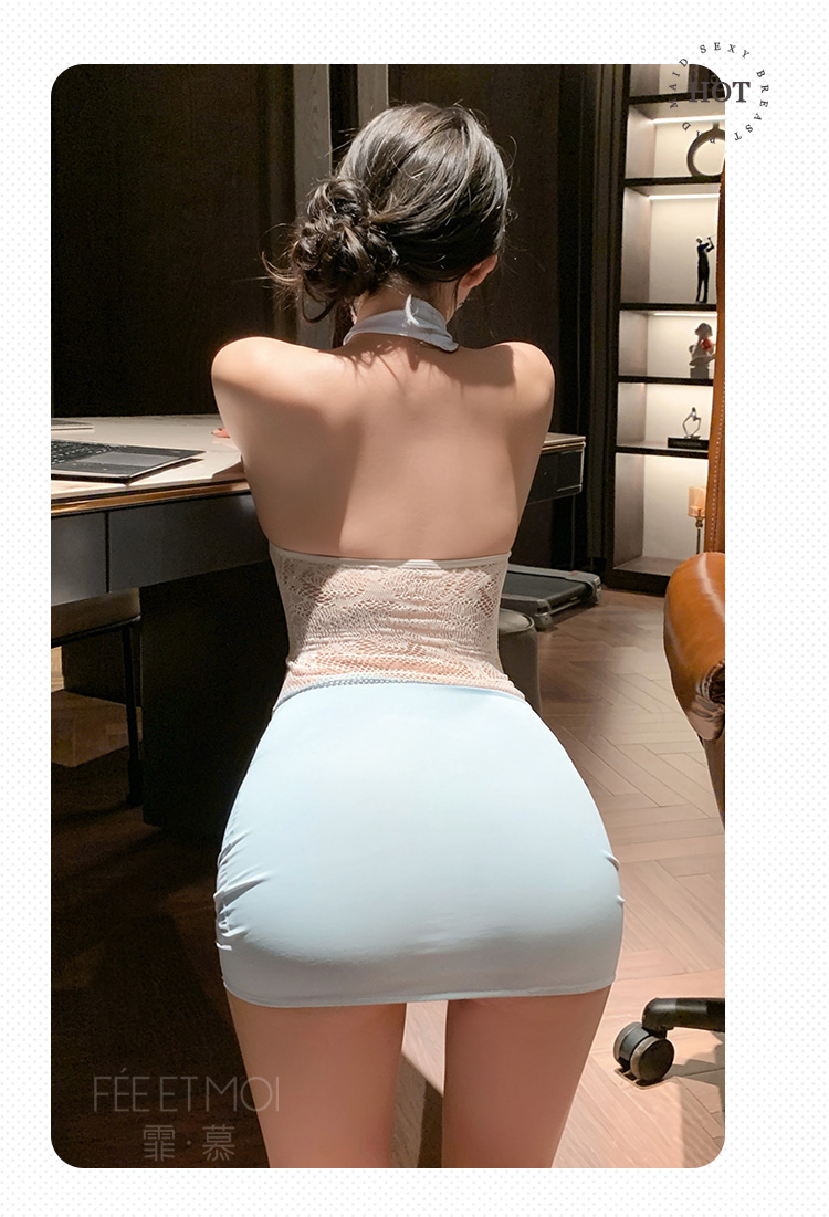 7430芳心纵火抹胸透乳网衣裙(图18)