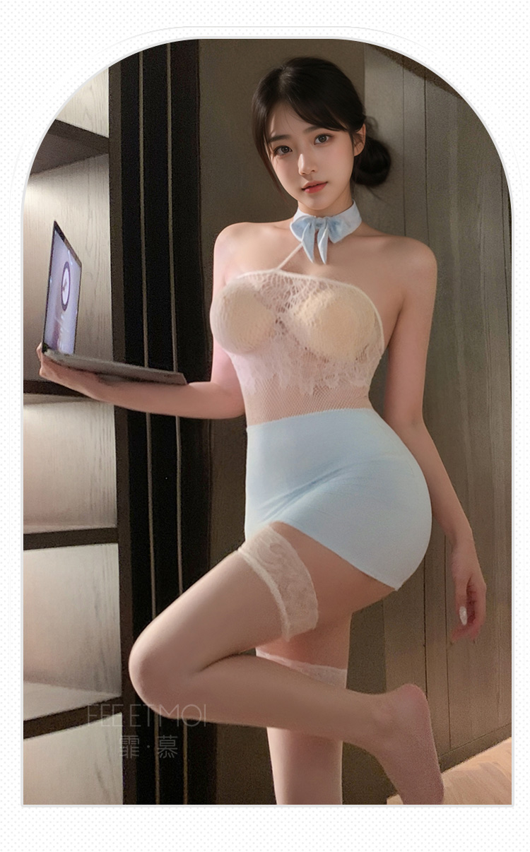 7430芳心纵火抹胸透乳网衣裙(图20)