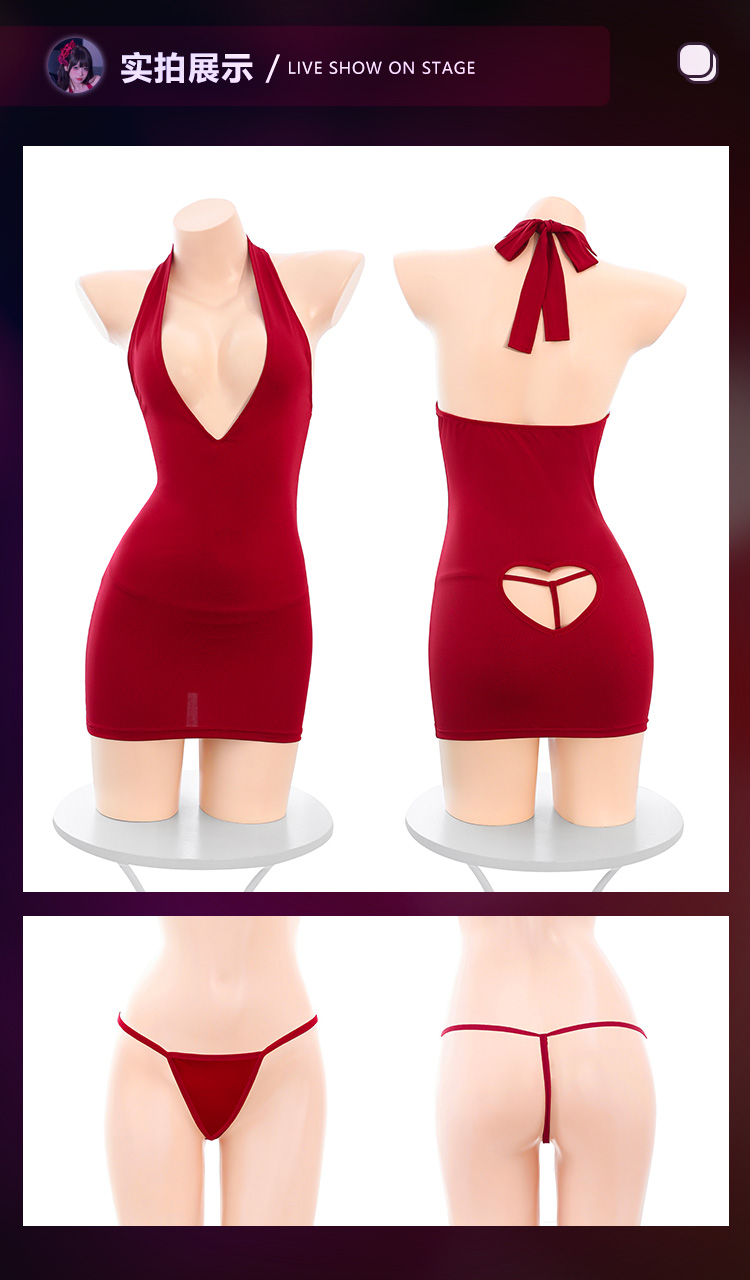 ZY6195深V爱心镂空露沟连衣裙(图10)