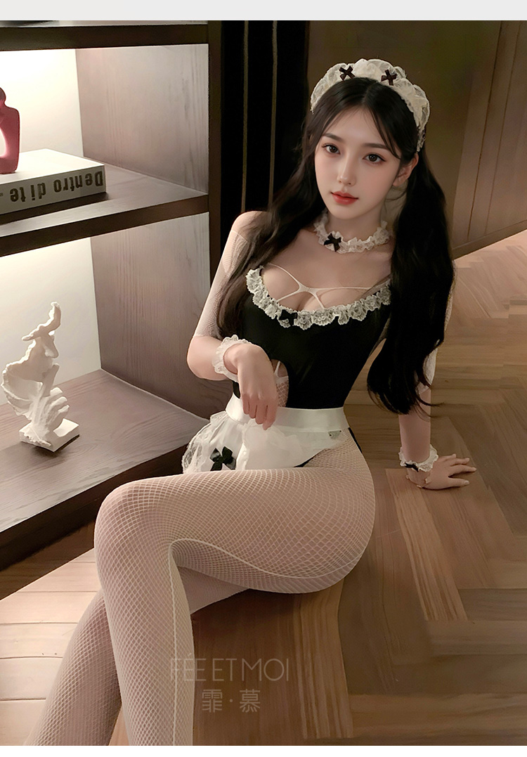 ZY92女仆开裆露臀连体衣套装(图11)