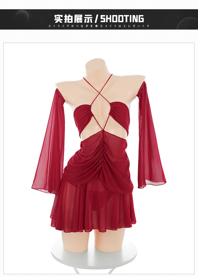 ZY78魅艳缚身风情露肤连衣裙(图12)