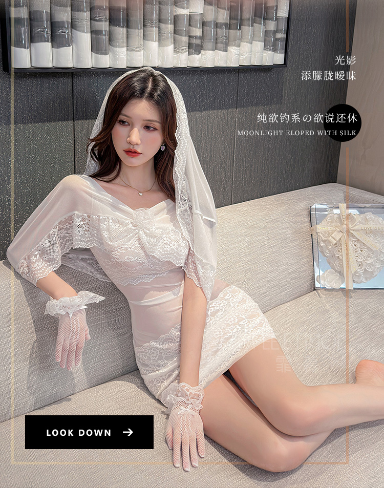 ZY59透视引诱两穿斗篷连衣裙(图2)