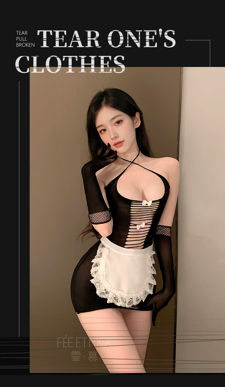 ZY56娇俏女仆可露胸网衣制服(图13)