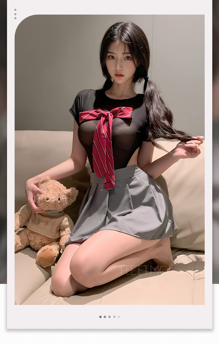 6909盐系校园女友开裆JK套装(图2)