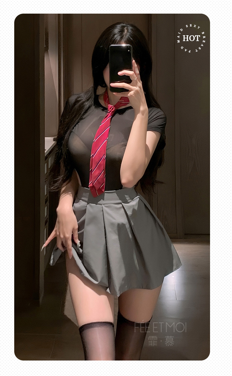 6909盐系校园女友开裆JK套装(图8)