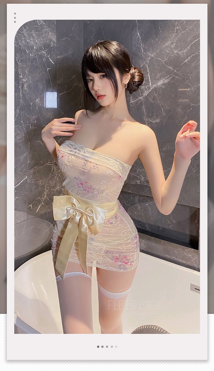 6274抹胸刺绣印花网纱和服装(图2)