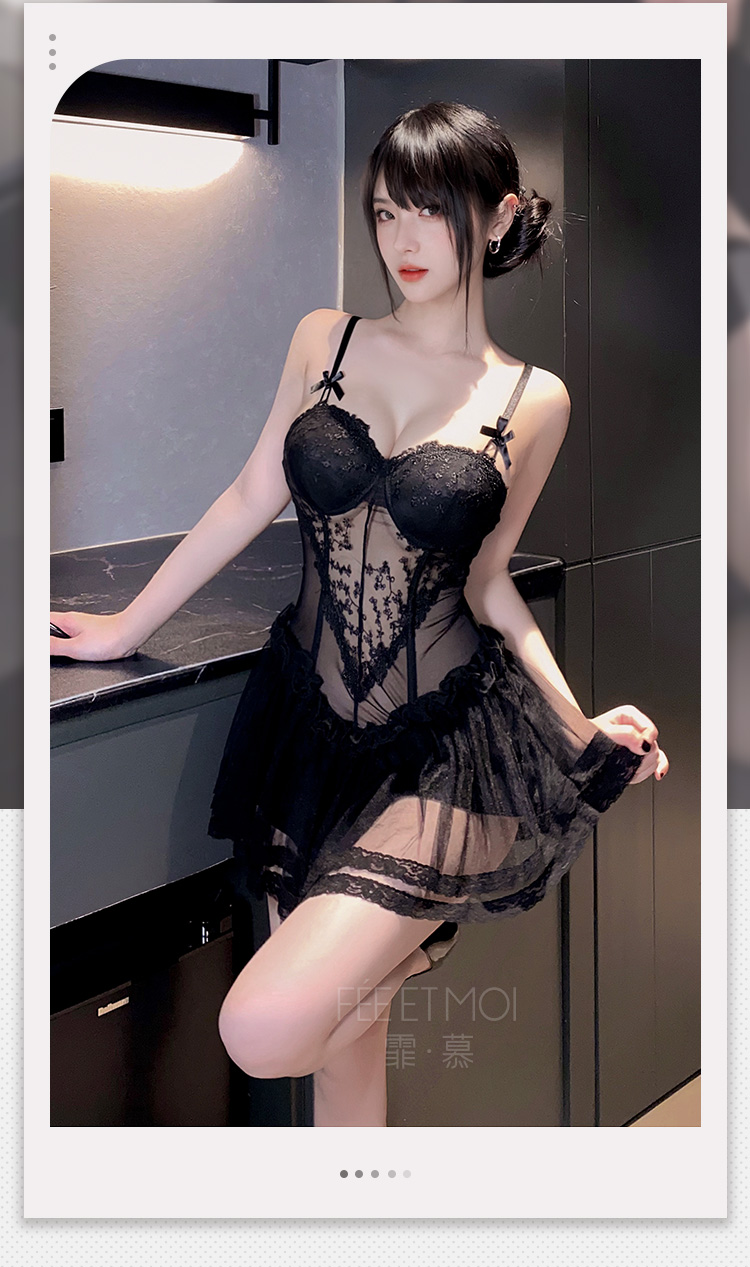 6234法式轻奢钢圈束身马甲裙(图2)