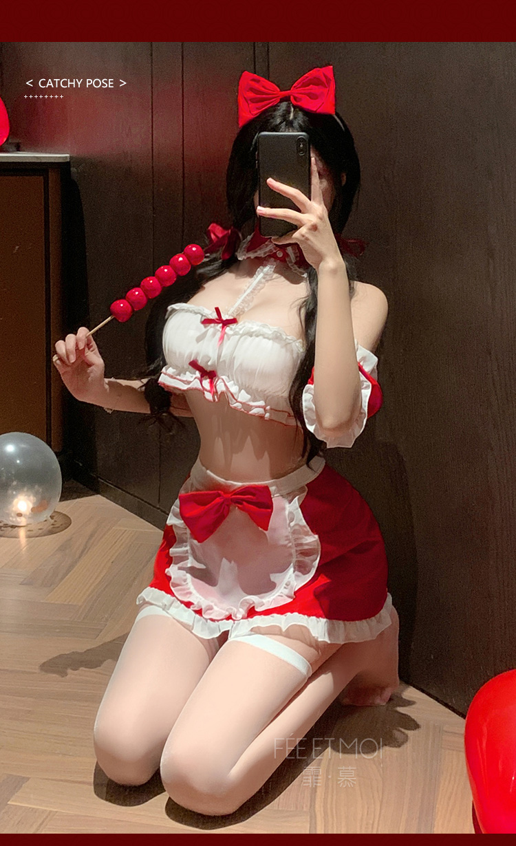 6131暖床小女仆露臀抹胸套装(图7)