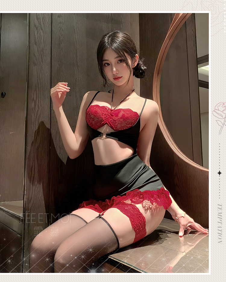 ZY43午夜潮夕透胸裸背连衣裙(图7)