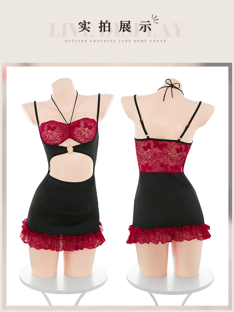 ZY43午夜潮夕透胸裸背连衣裙(图12)