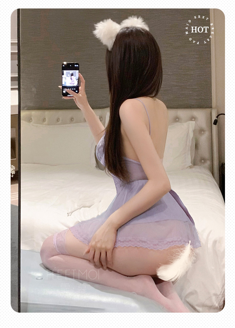 7713紫萝梦法式蕾丝钢圈马甲(图7)