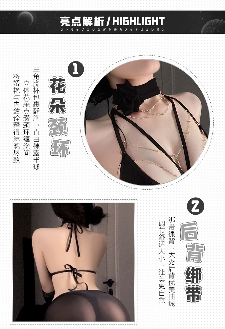 6526迷迭花漾挂脖网纱睡裙(图2)