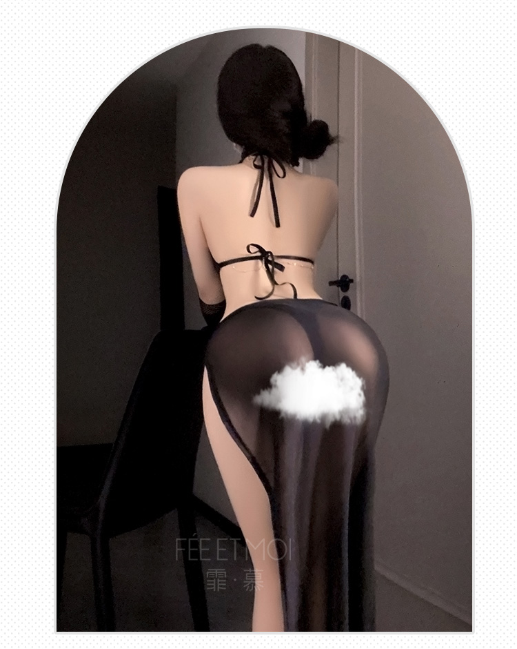 6526迷迭花漾挂脖网纱睡裙(图13)