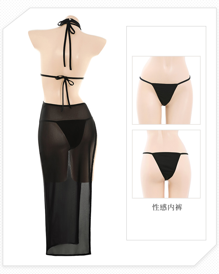 6526迷迭花漾挂脖网纱睡裙(图17)