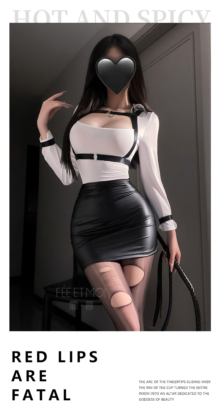 6203秘语性感OL风绑带套装(图5)