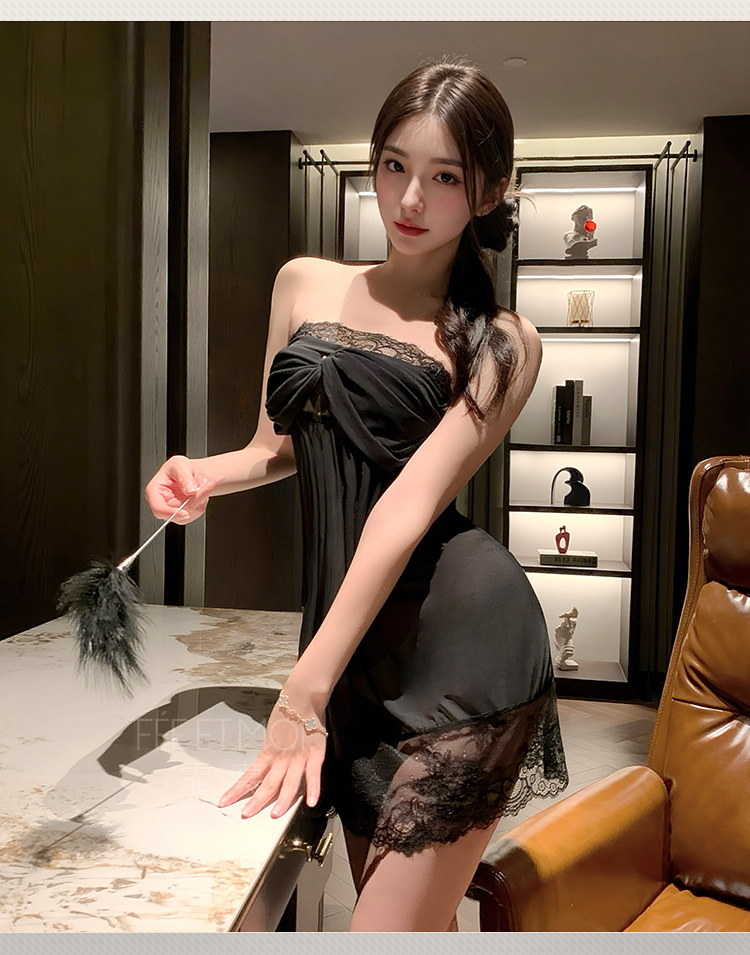 ZY60诱惑透胸挂脖系带连衣裙(图10)