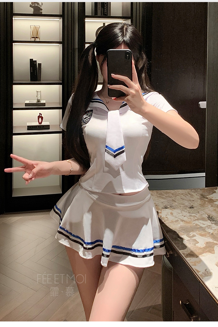 6924纯欲露腰水手风JK制服(图9)