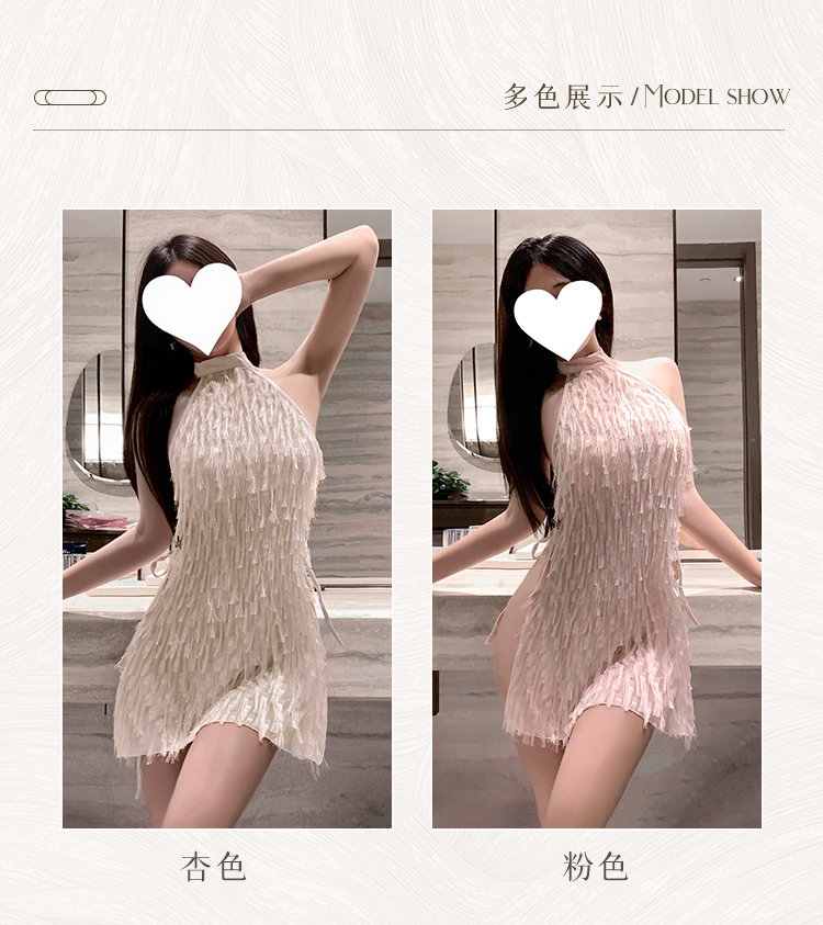 6533蜜粉星穗侧开衩系带裙(图5)