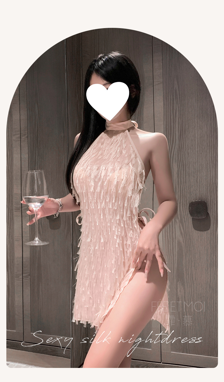 6533蜜粉星穗侧开衩系带裙(图9)