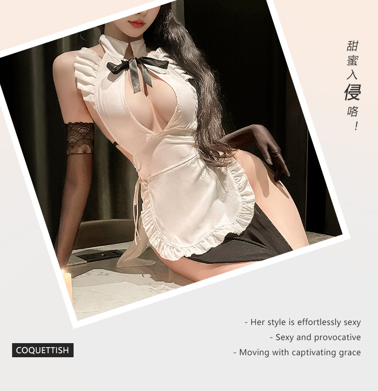 ZY86特工女仆露沟透臀连衣裙(图11)