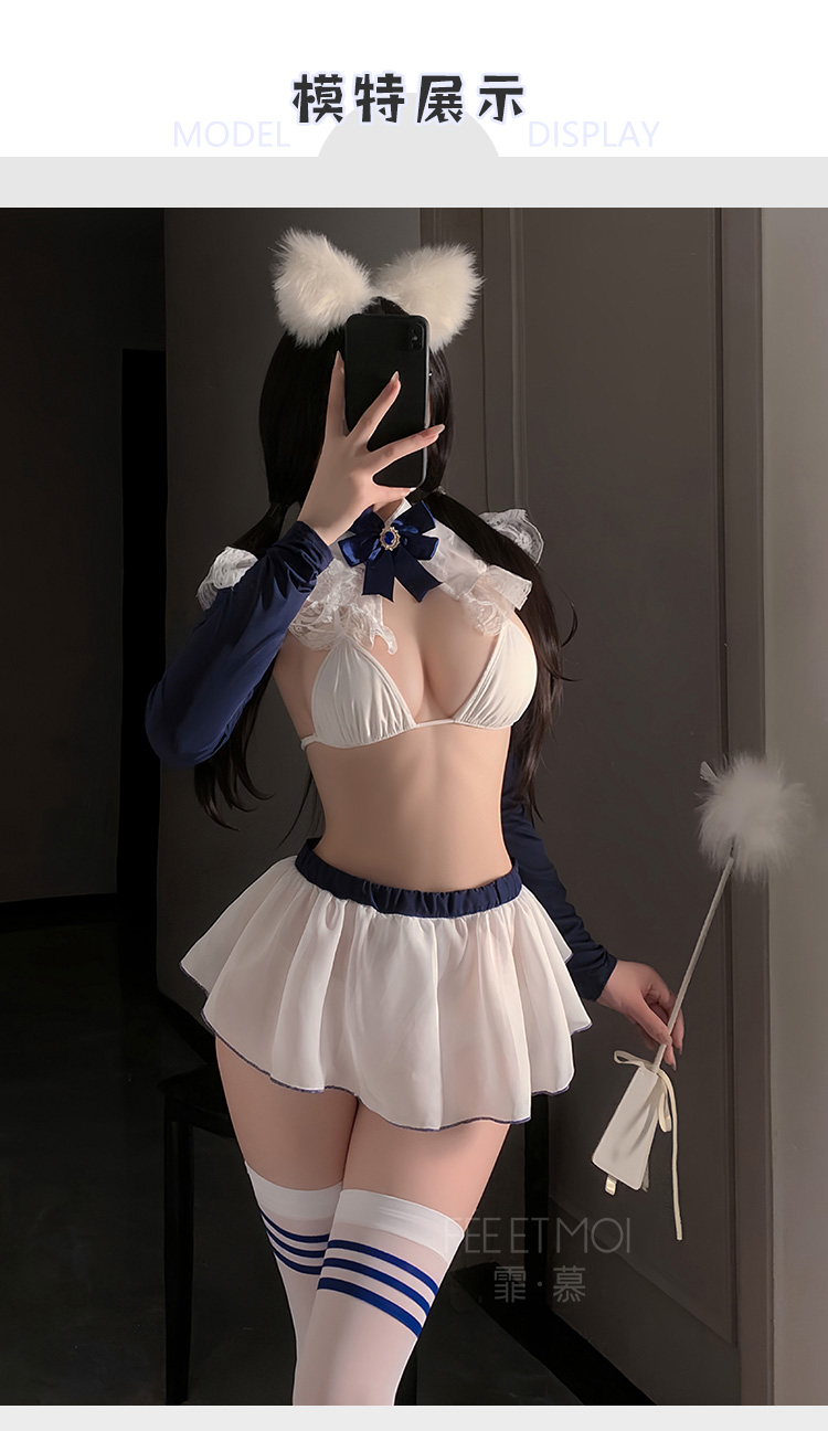 ZY63甜美萌系性感露背套装(图5)