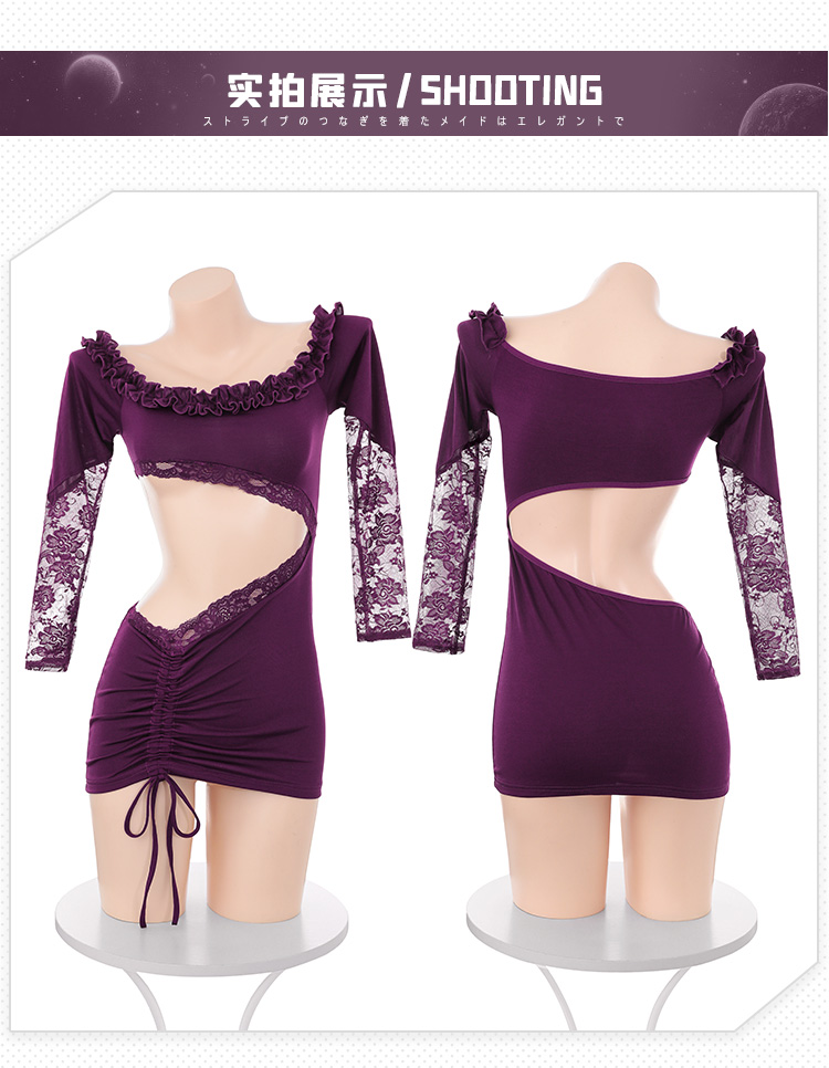 ZY125御姐调情拼接露腰连衣裙(图11)