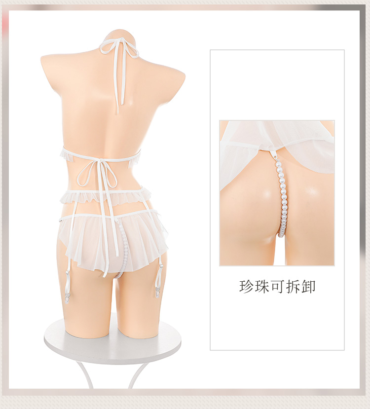 ZY130纯欲朦胧蕾丝三点式套装(图13)