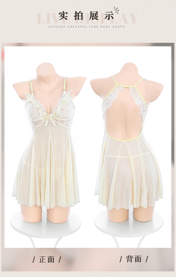 6213奶芙钓系深V透视睡裙(图13)
