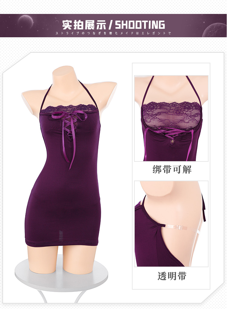 ZY111暗夜迷情蕾丝透胸露背裙(图11)