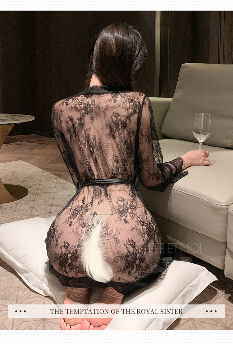 ZY6171欲影蕾丝花边睡袍(图15)