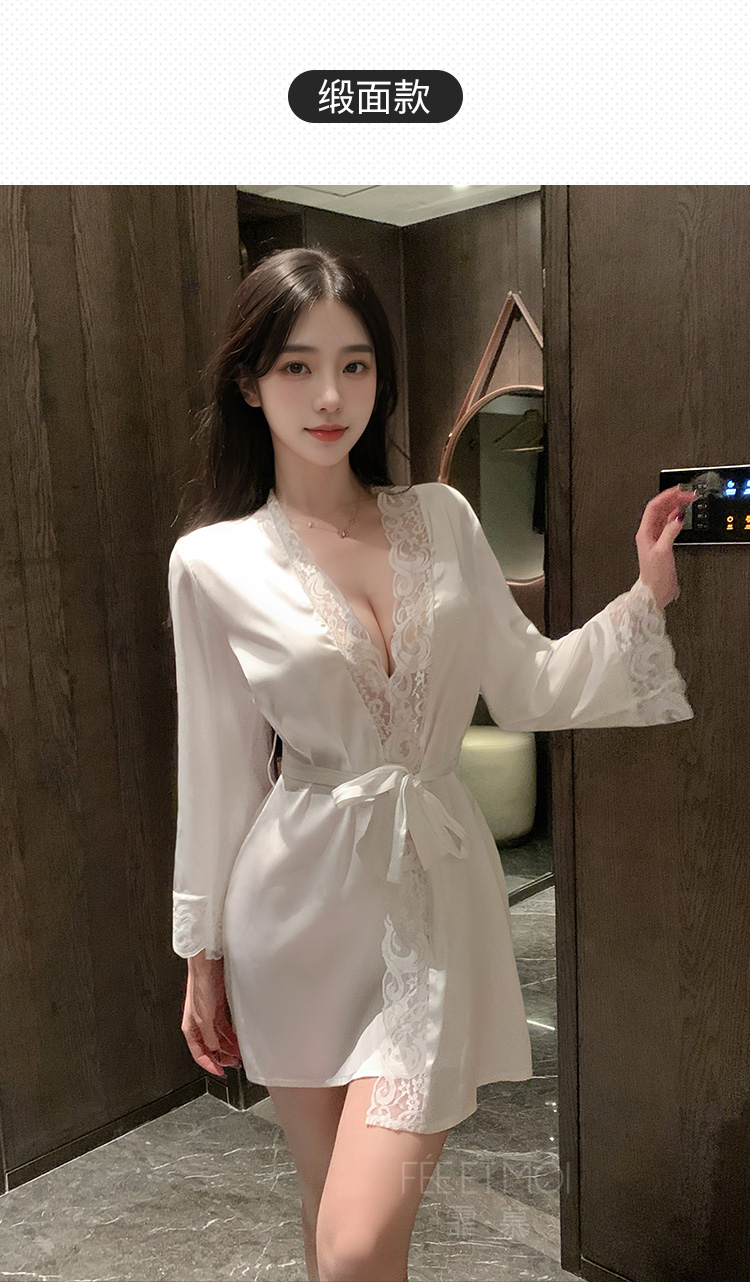 ZY6171欲影蕾丝花边睡袍(图9)