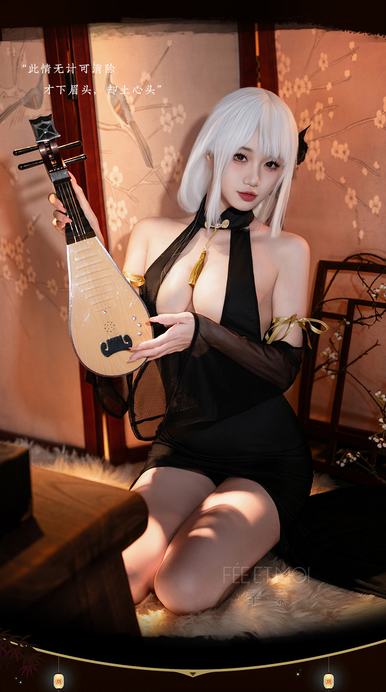 ZY115尤物魅骨深v露背旗袍裙(图9)